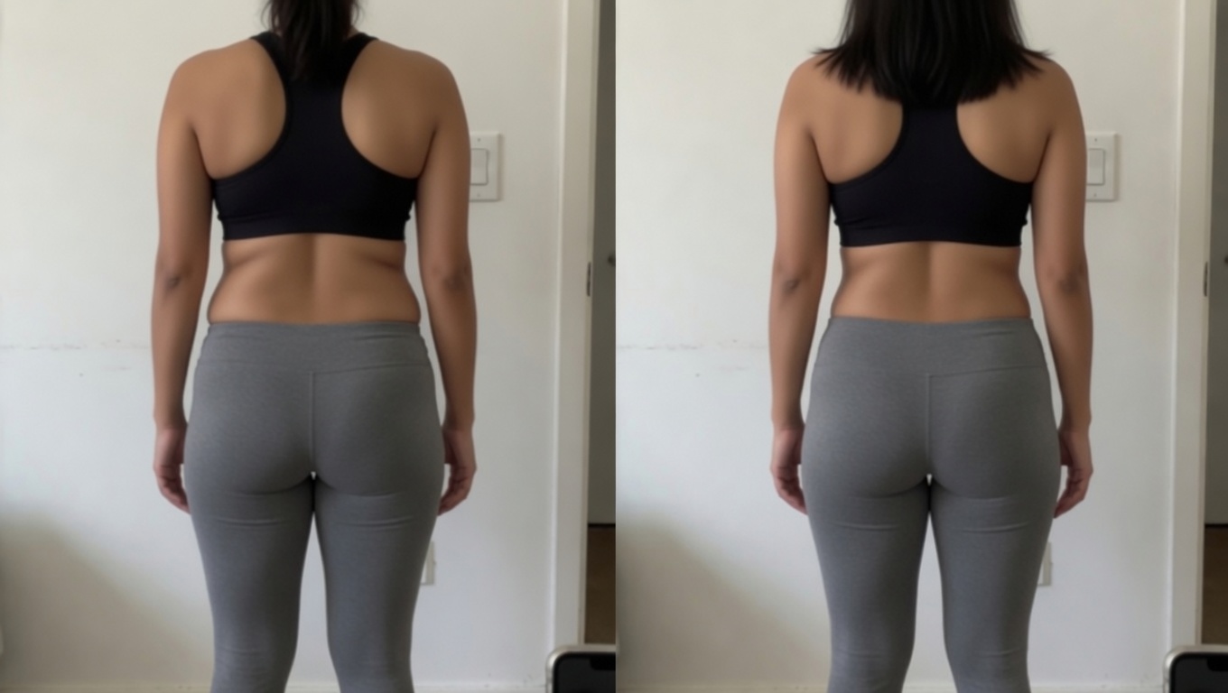 Priya — end of 16-week recomposition