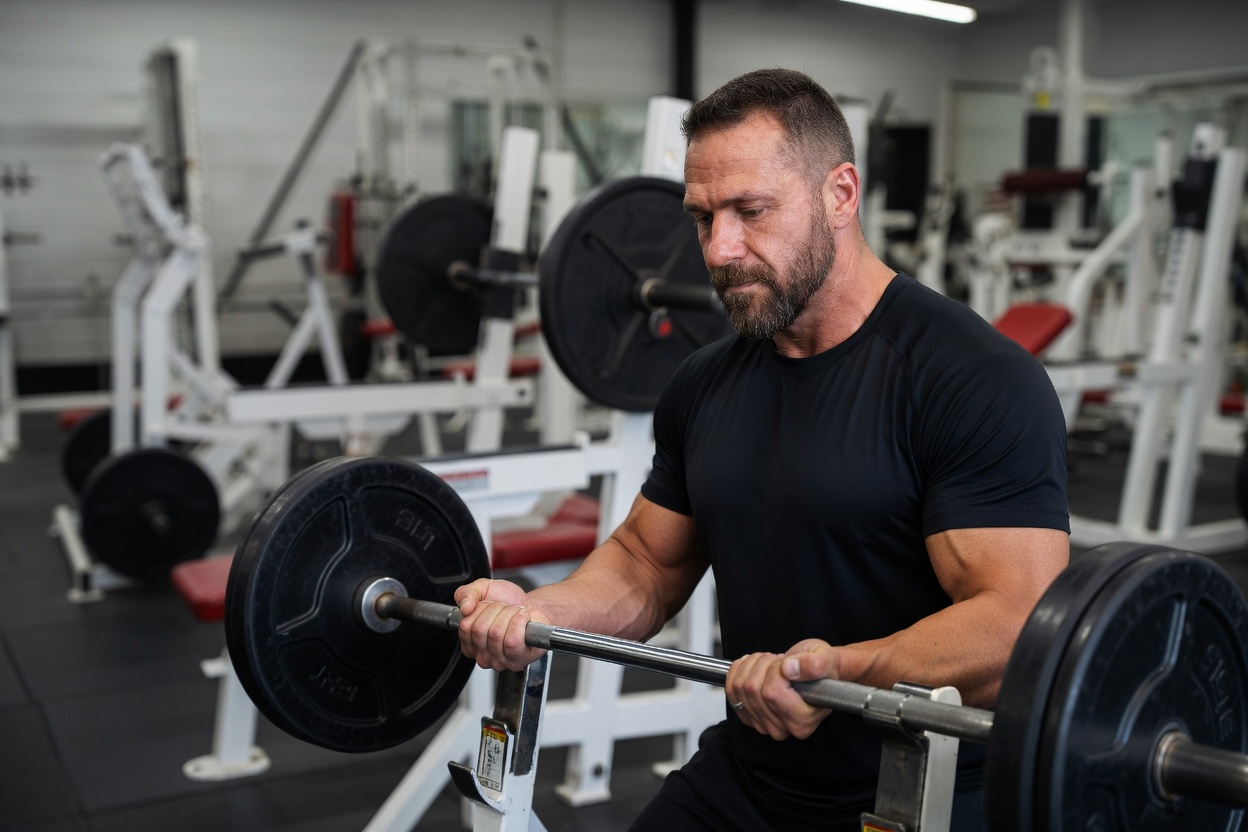 Ethan Cole training with a barbell at Fortis Fitness.